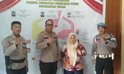 Kapolsek Minas Pimpin Giat Patroli Imbangan Jaga Kondusifitas Jelang Pemilu 2024