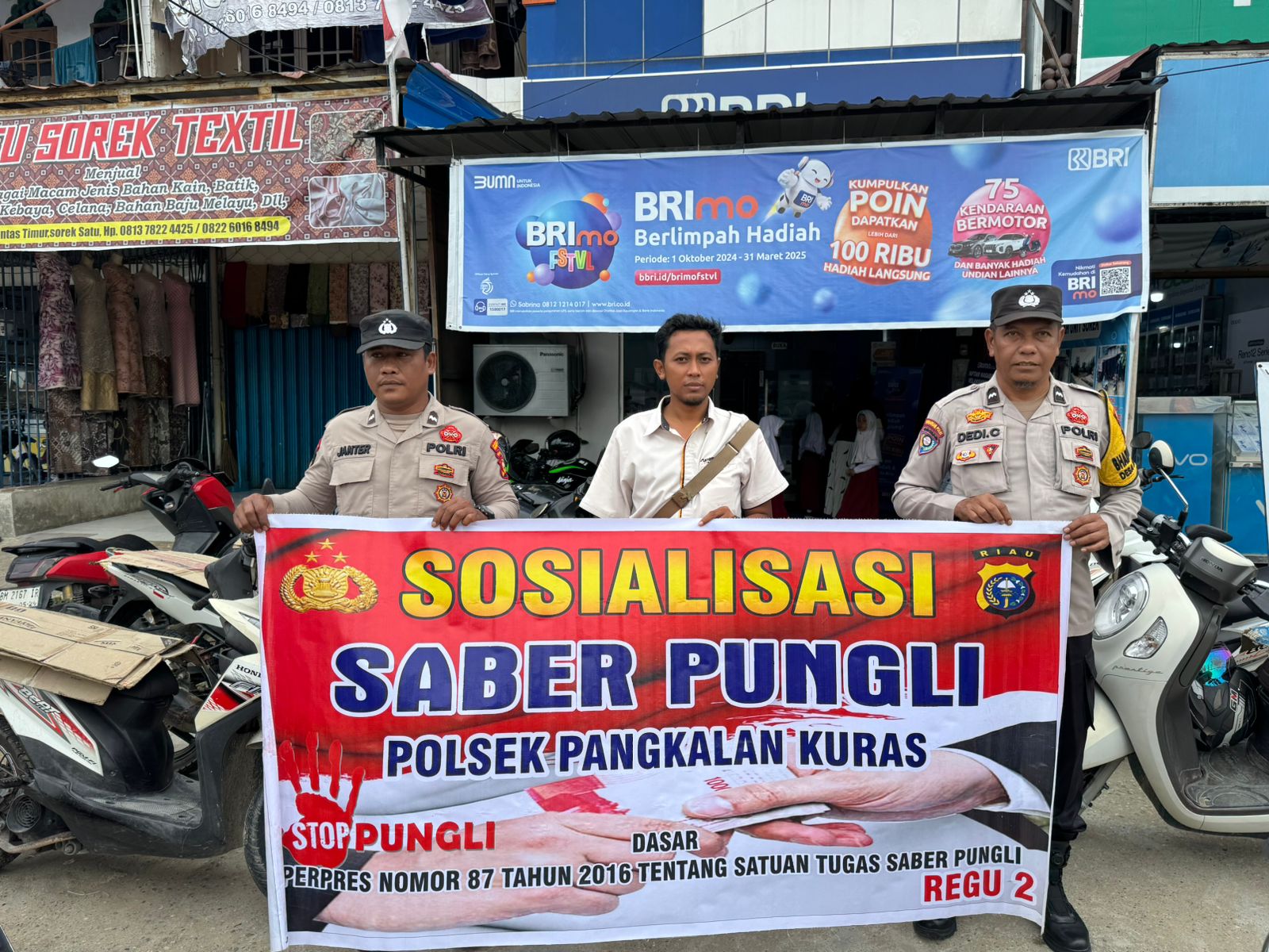 Pasca Pilkada, Polsek Pangkalan Kuras Sosialisasikan Perpres Saber Pungli