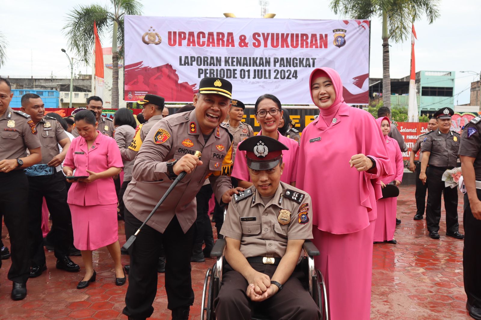 Kapolres Dumai AKBP Dhovan Oktavianton, S.H, S.I.K, M.Si pimpin upacara Korps Raport Kenaikan Pangkat