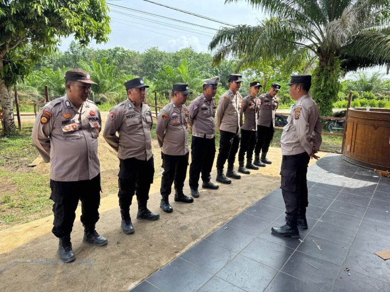 Polres Kuansing Lakukan Pengamanan Tempat Logistik KPU 